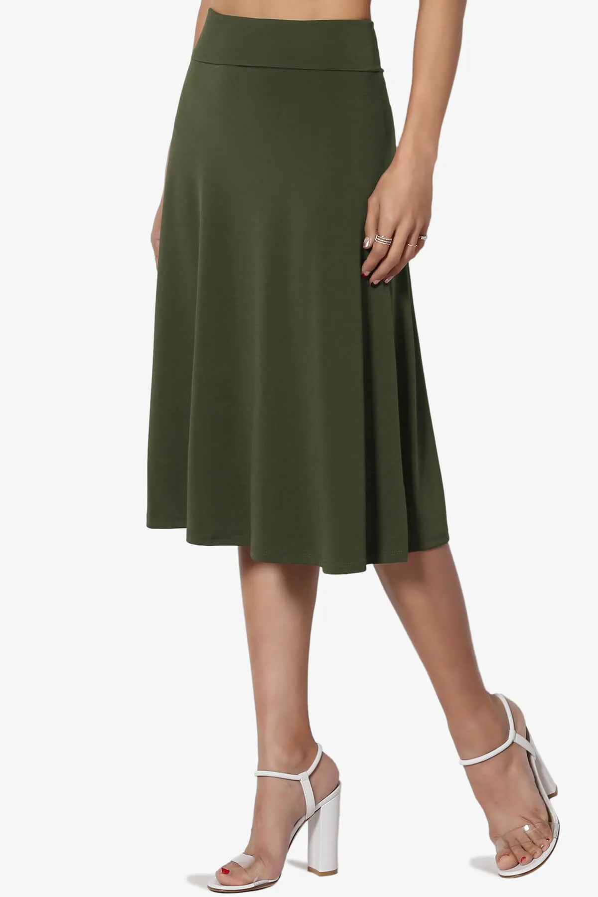Nolan Stretch Flared Knee Skirt MORE COLORS