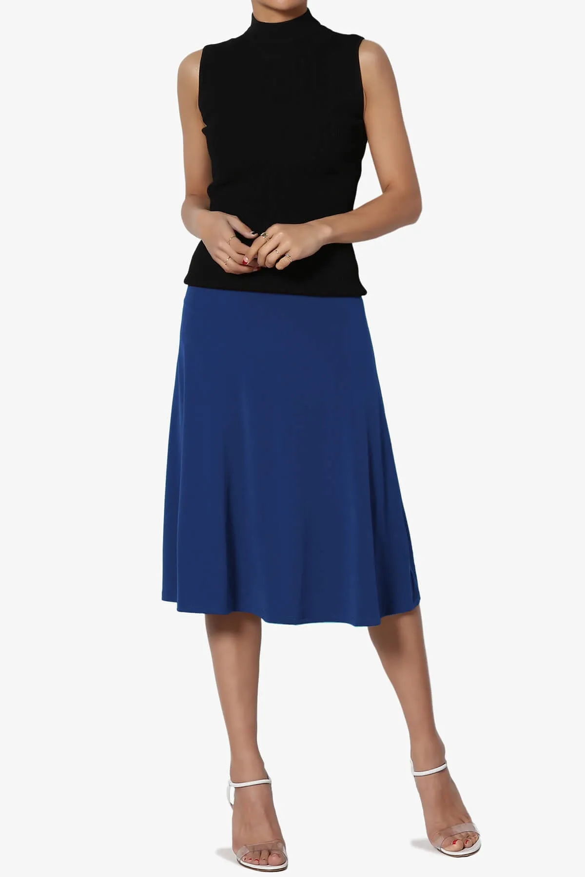 Nolan Stretch Flared Knee Skirt MORE COLORS