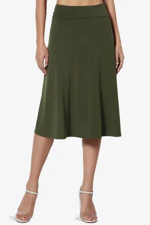 Nolan Stretch Flared Knee Skirt MORE COLORS