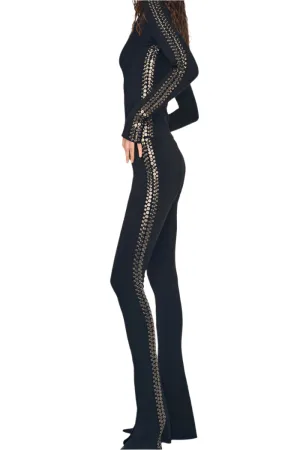 Norma Kamali Gunmetal Spat Legging Pants