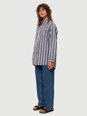 Nudie Jeans Co. - Mina Denim Shirt Stripe Red