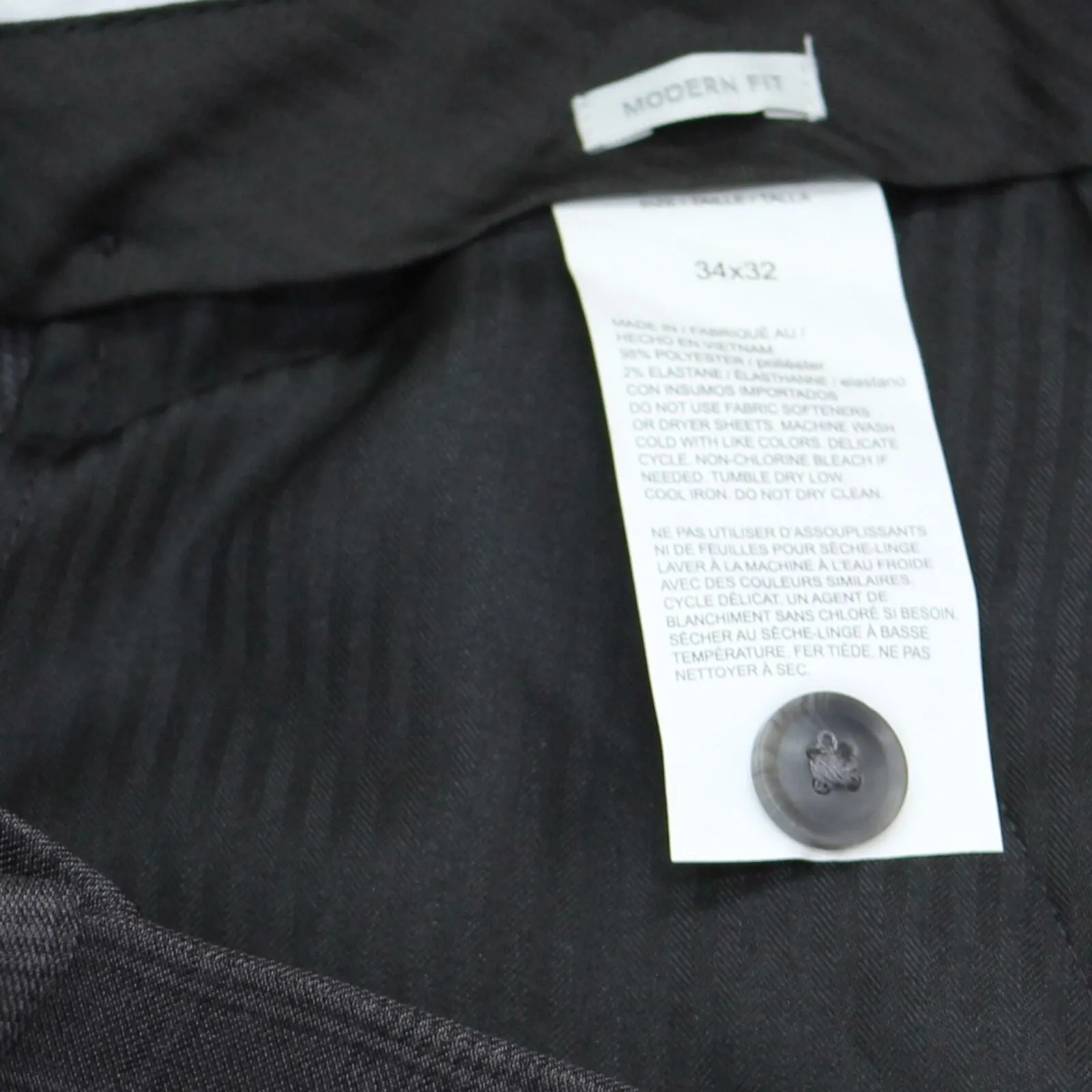 NWT Perry Ellis Portfolio Men's Modern Fit Plaid Performance Dress Pants 34 32