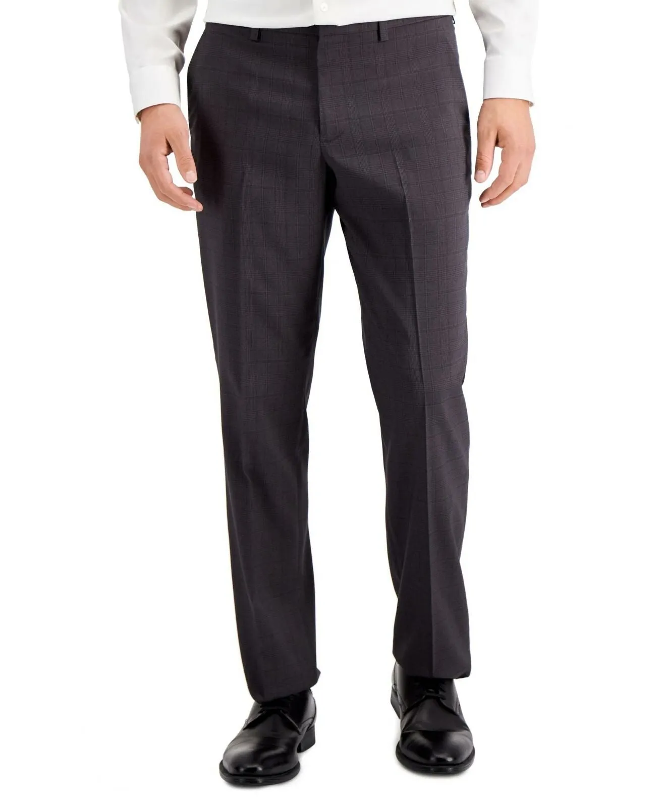 NWT Perry Ellis Portfolio Men's Modern Fit Plaid Performance Dress Pants 34 32