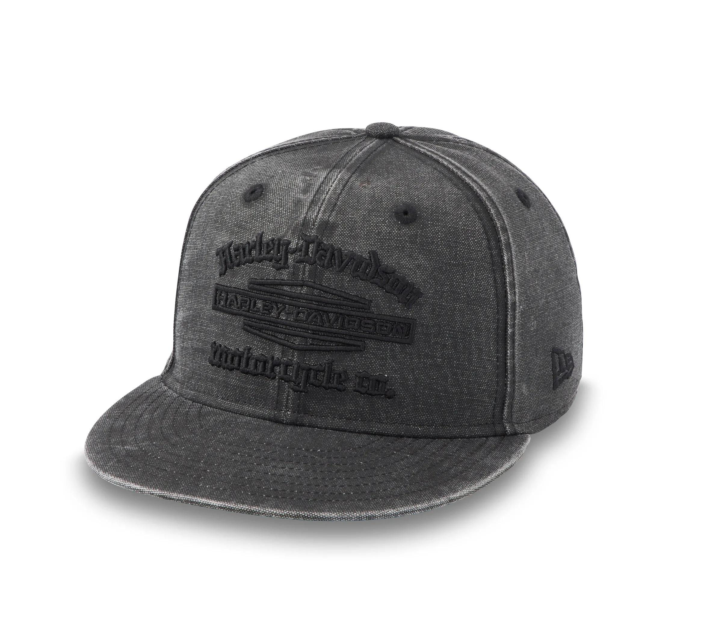 Old English Stacked Bar & Shield 59FIFTY Cap - Harley Black