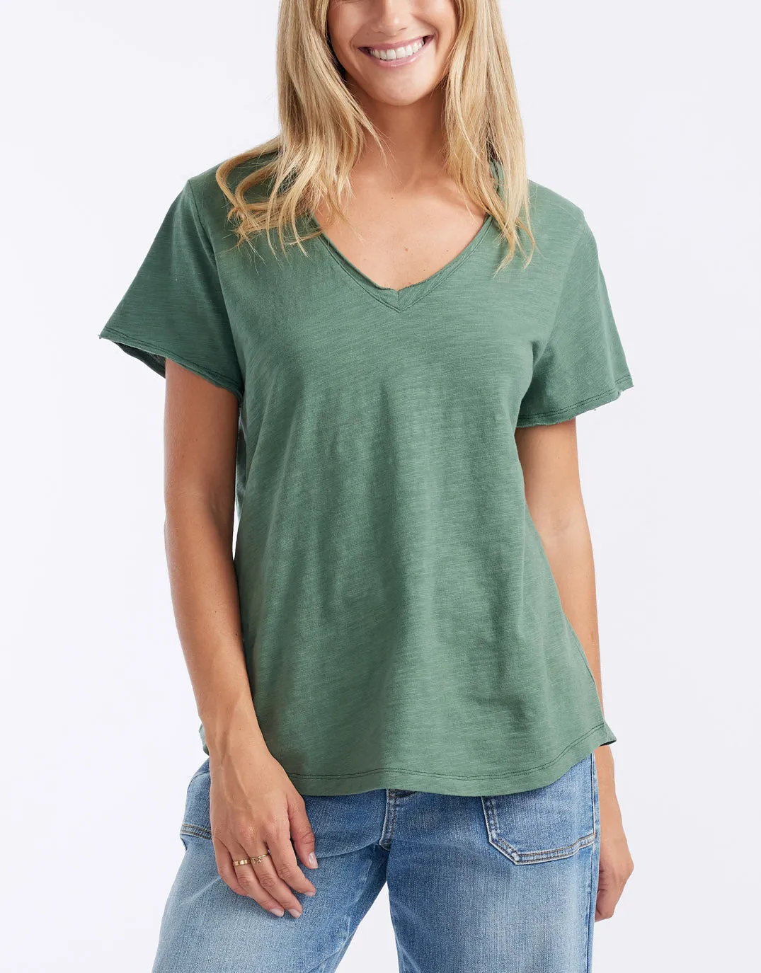 Original V Neck T-Shirt - Thyme