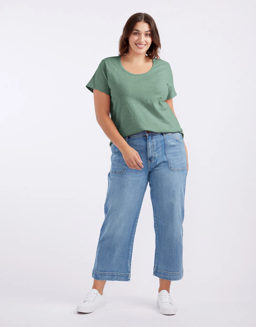Original V Neck T-Shirt - Thyme