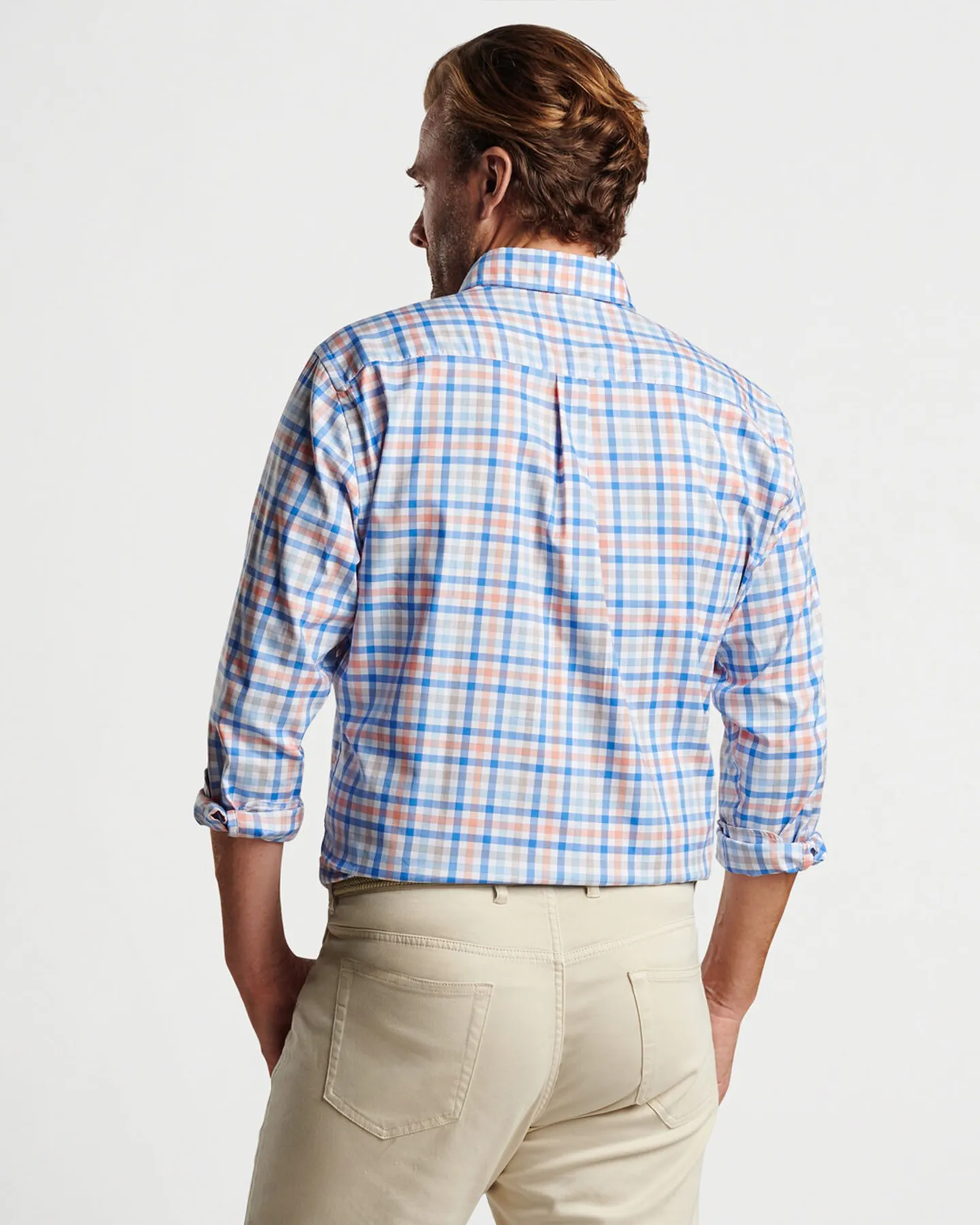 ORIN COTTON-STRETCH SHIRT - PARADISE ORANGE