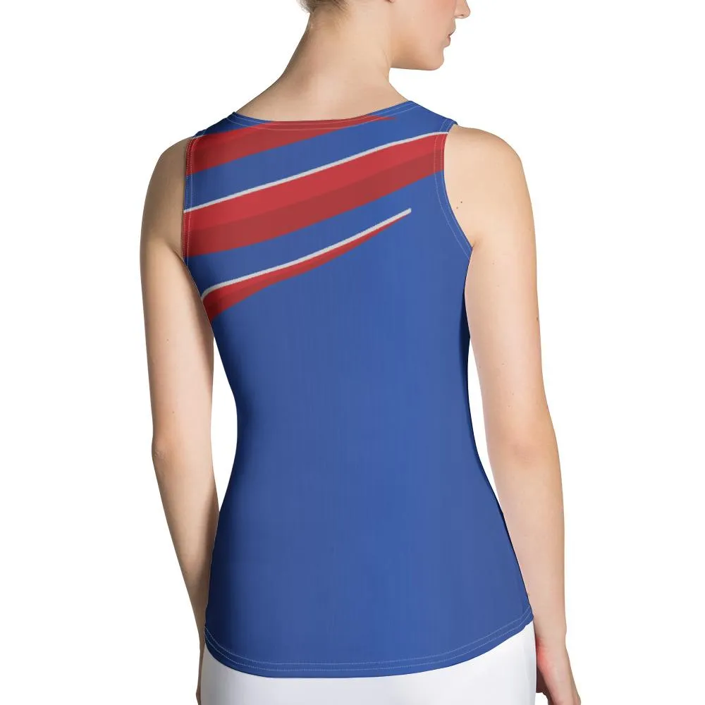 Patriotic American Flag - Blue back - Women's Tank Top