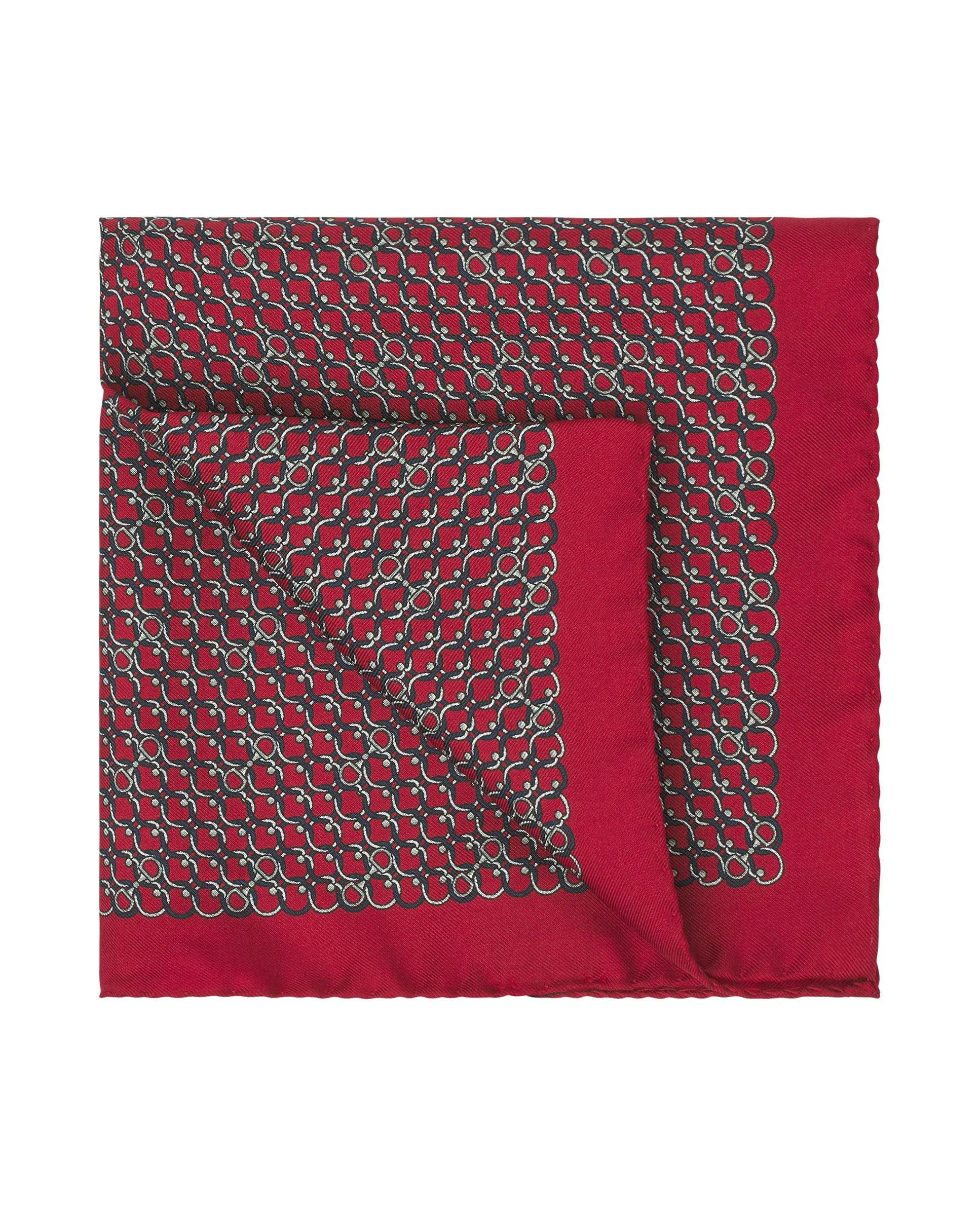 Pañuelo de bolsillo estampado de seda