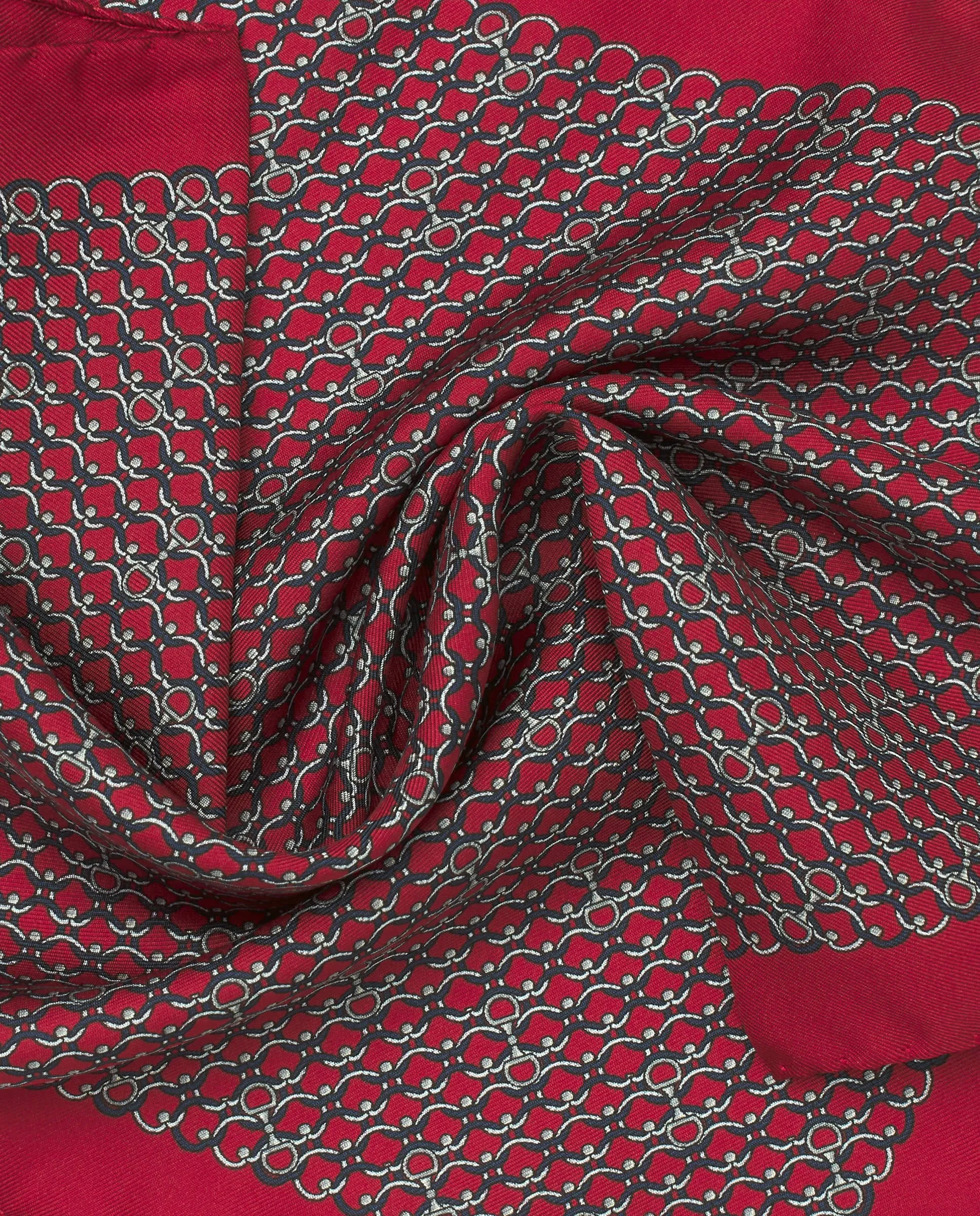Pañuelo de bolsillo estampado de seda