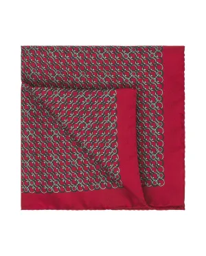 Pañuelo de bolsillo estampado de seda