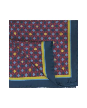 Pañuelo de bolsillo estampado de seda