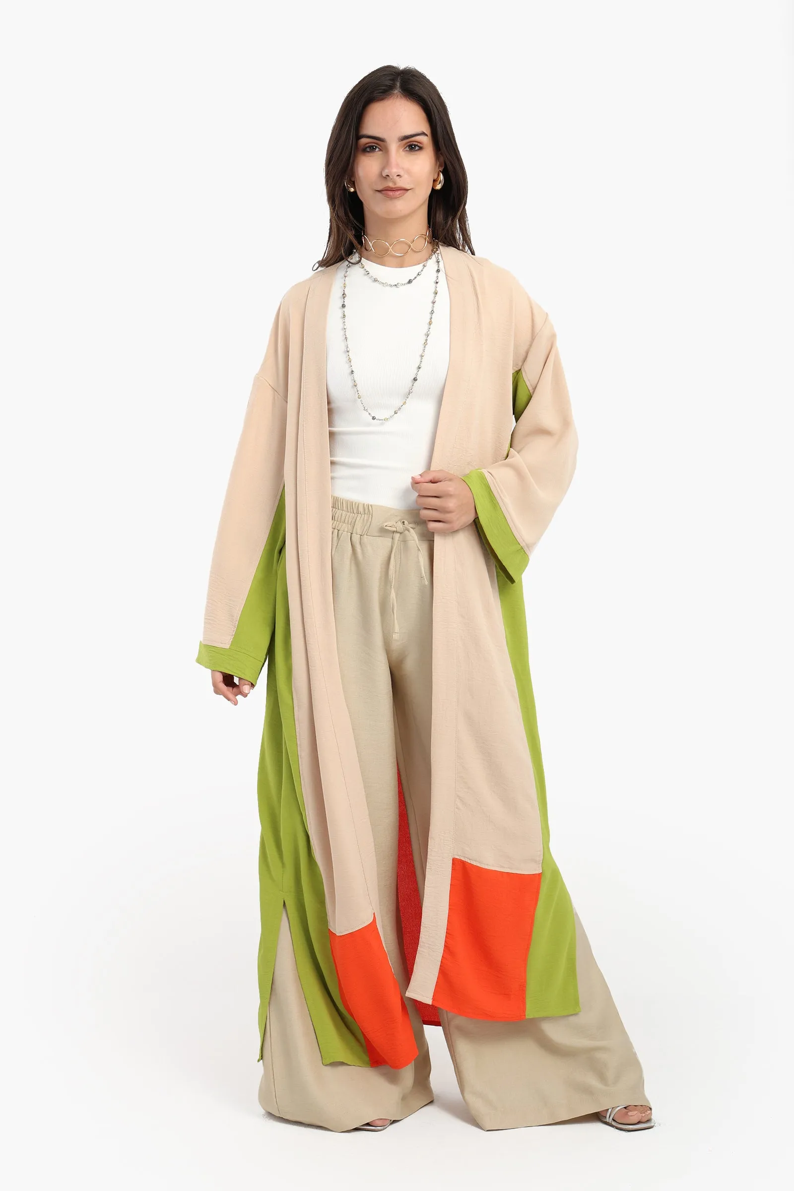 Polyester Tritone Kimono