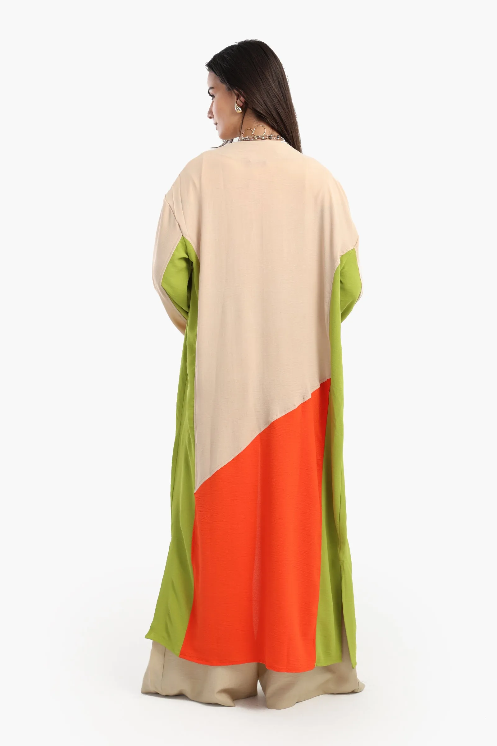 Polyester Tritone Kimono