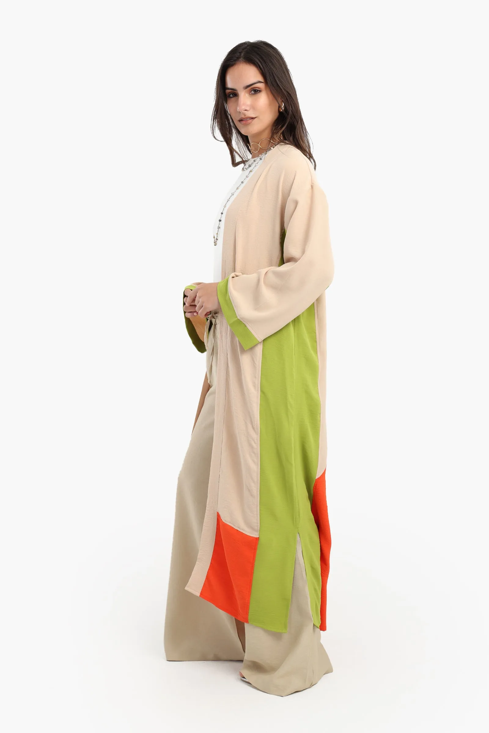 Polyester Tritone Kimono