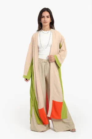 Polyester Tritone Kimono