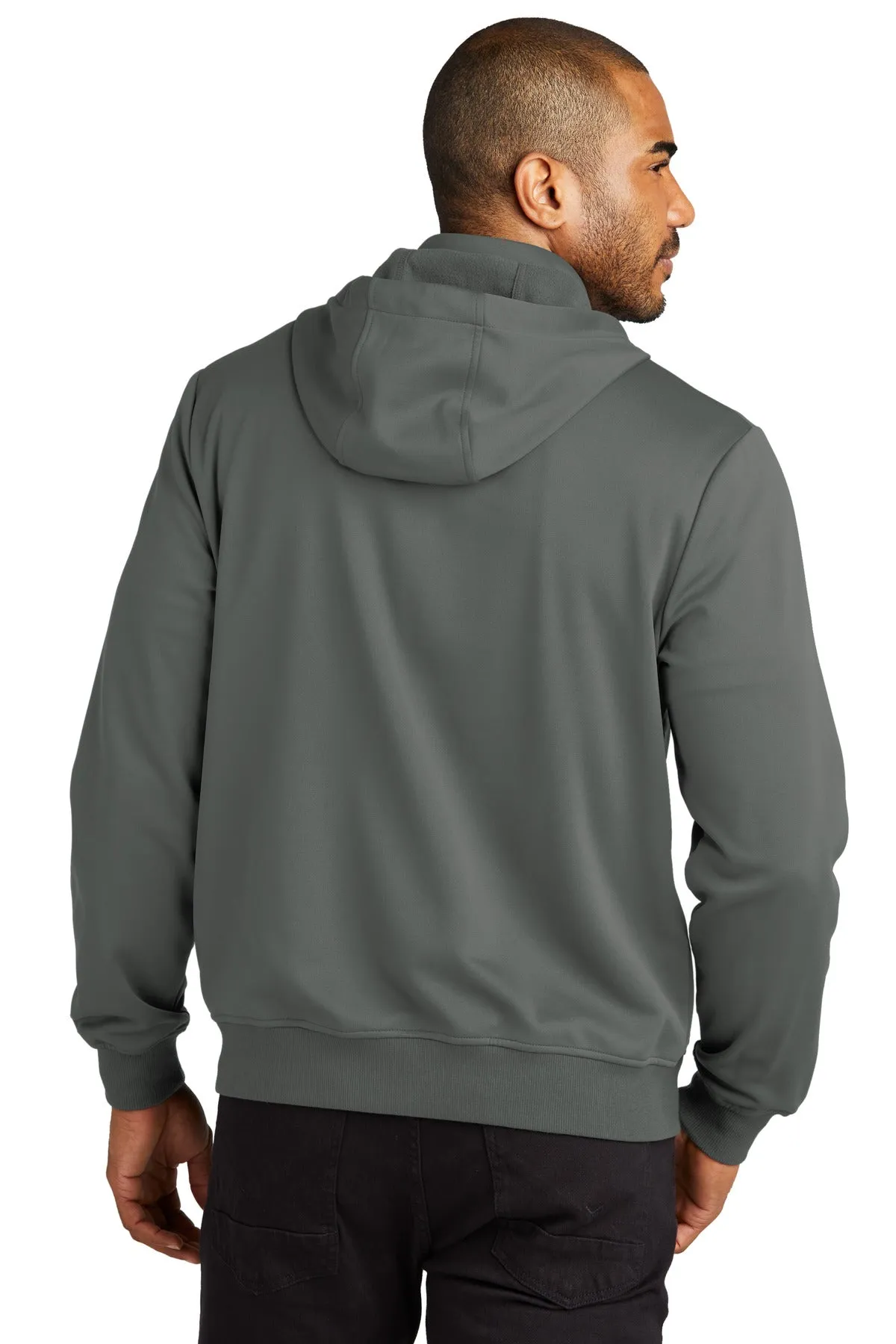 Port Authority Smooth Fleece Hooded Jacket F814 Graphite