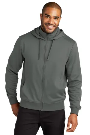 Port Authority Smooth Fleece Hooded Jacket F814 Graphite