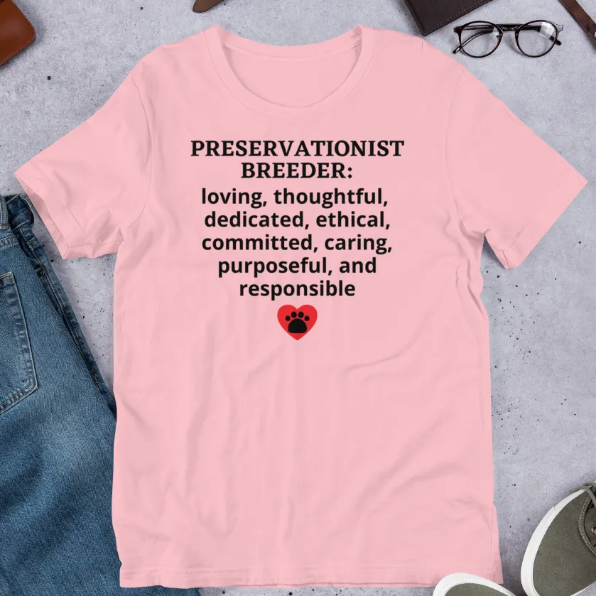 Preservationist Breeder Conformation T-Shirts - Light
