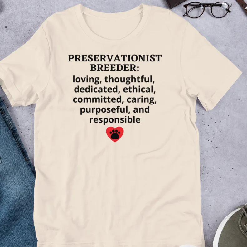 Preservationist Breeder Conformation T-Shirts - Light