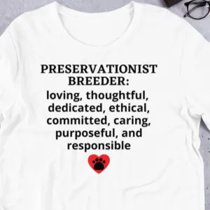 Preservationist Breeder Conformation T-Shirts - Light