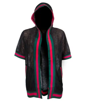 Prestige Black Lace Hooded Cardigan