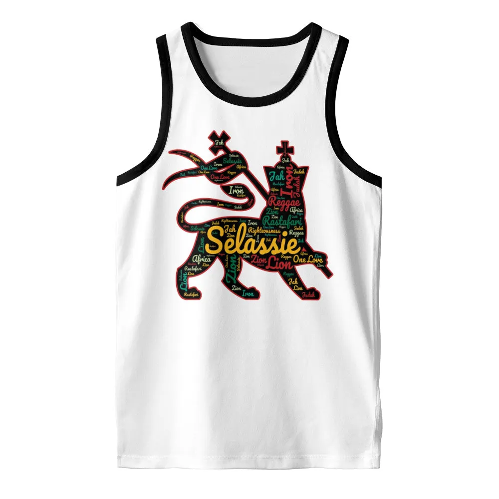 Rasta Tank Tops - Lion of Judah White