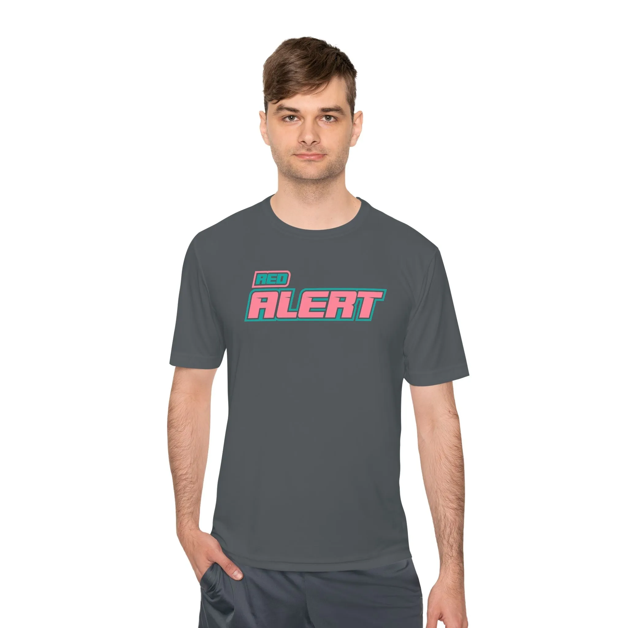 Red Alert - Pink Block Logo Unisex Moisture Wicking Tee