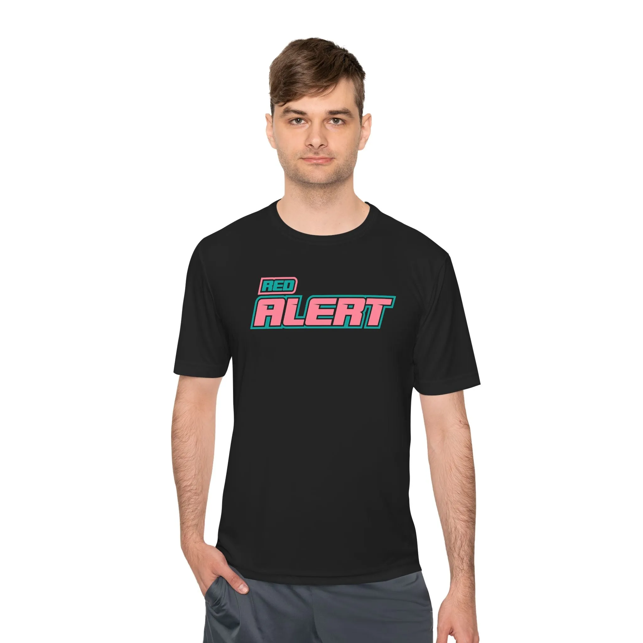 Red Alert - Pink Block Logo Unisex Moisture Wicking Tee