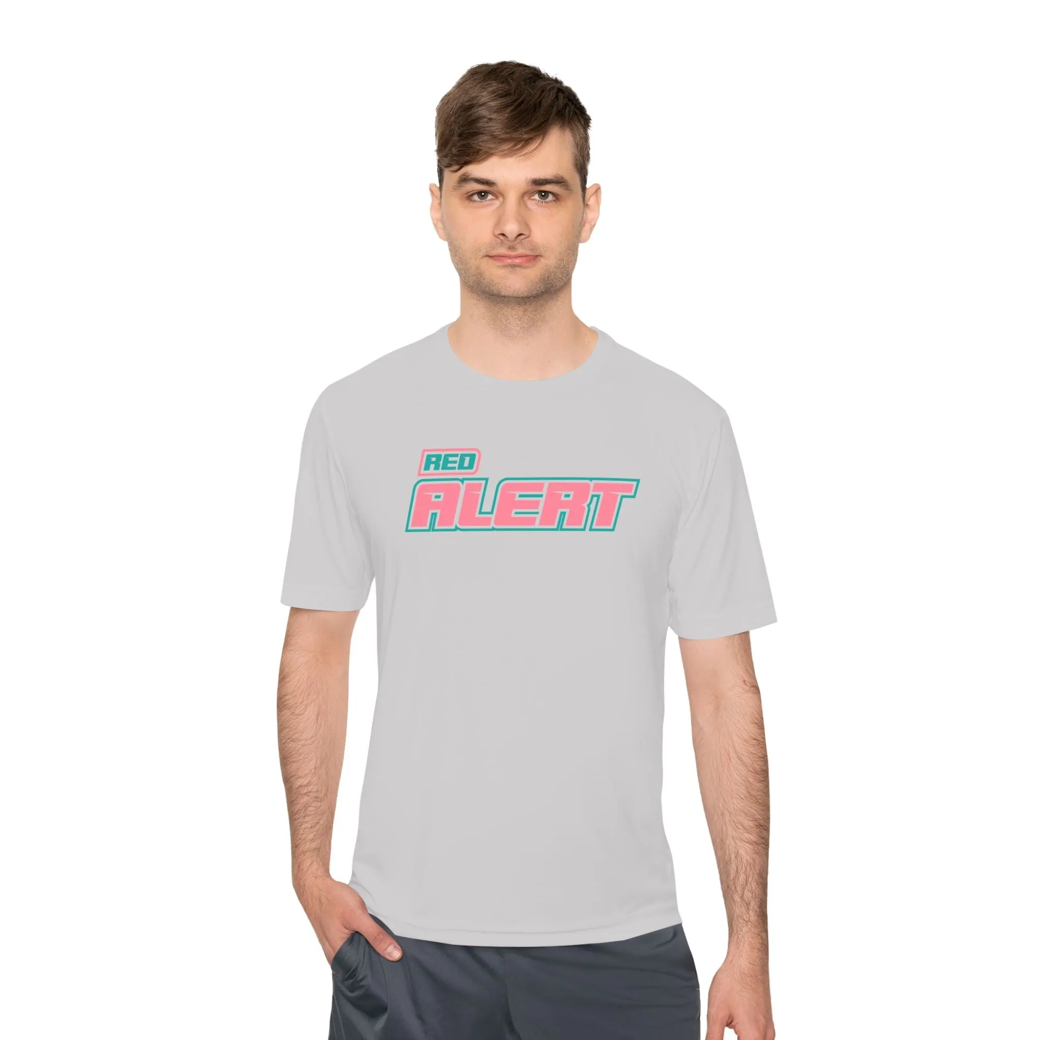 Red Alert - Pink Block Logo Unisex Moisture Wicking Tee