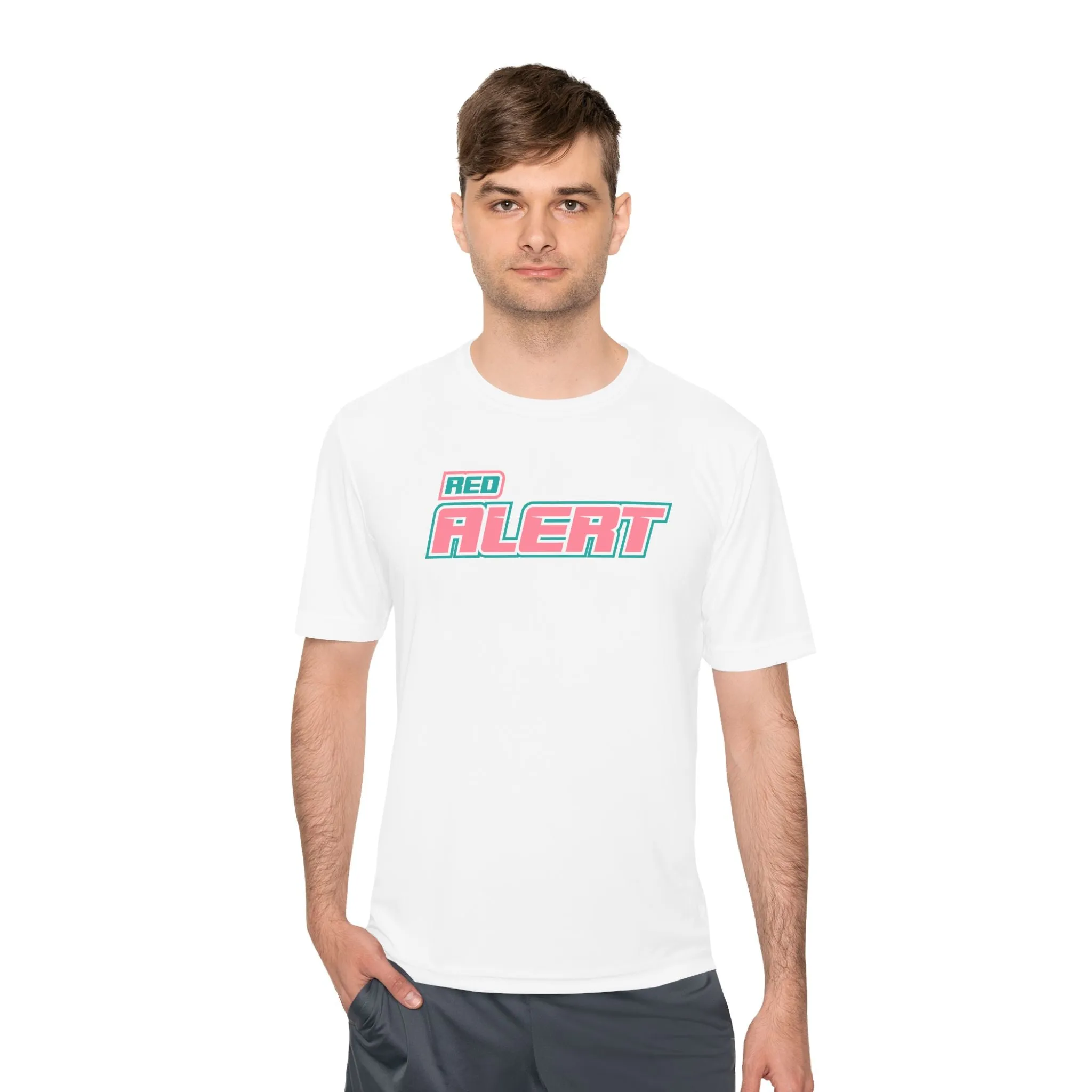 Red Alert - Pink Block Logo Unisex Moisture Wicking Tee