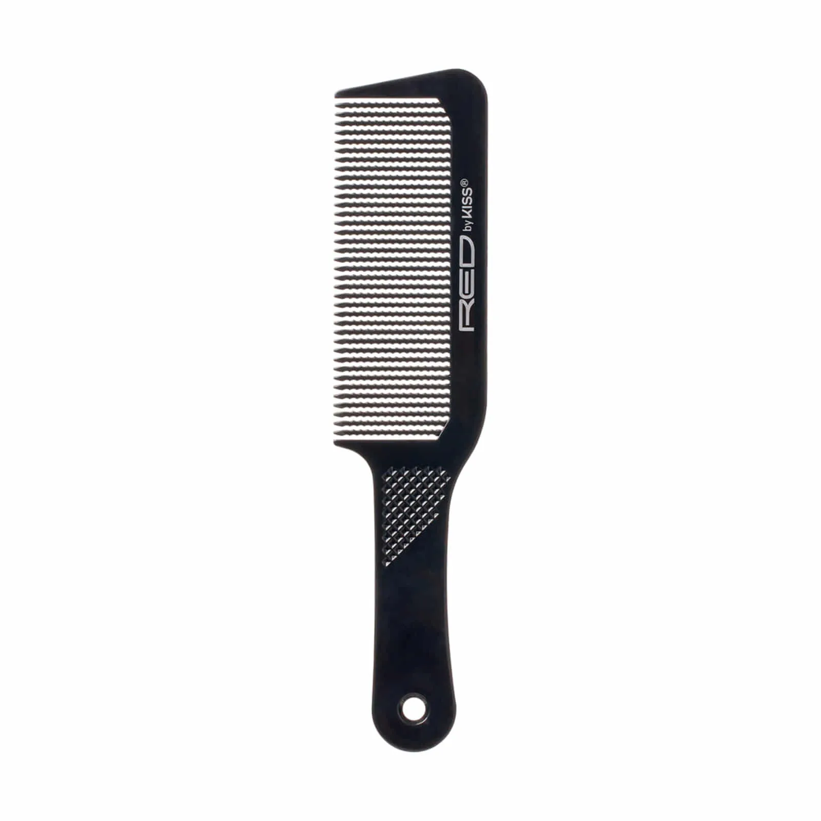 Red by Kiss Flat Top Comb – Black, Level Handle for Even Cuts & Clean Fades | HM53 | Ideal for Barbering & Precision Styling