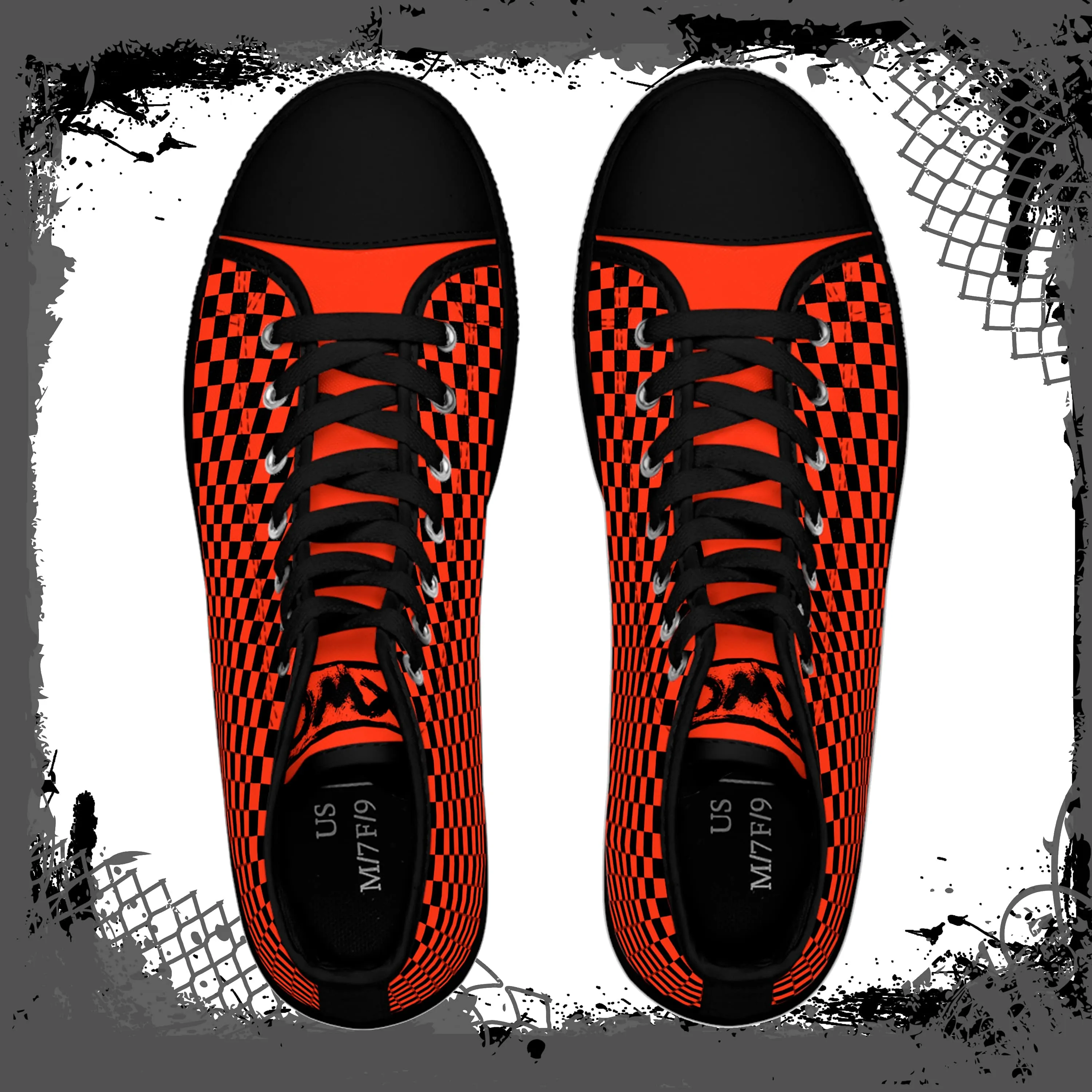 RED Women's Checkered High Tops