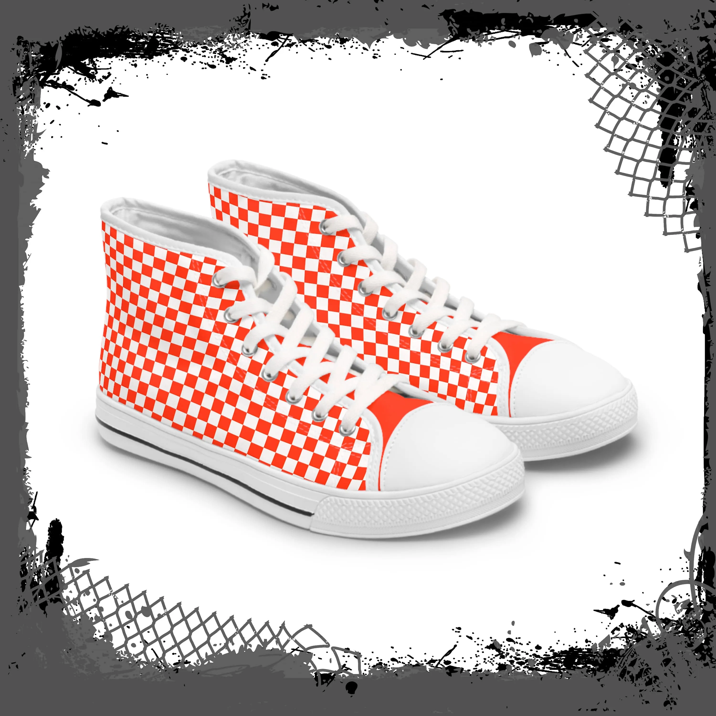 RED Women's Checkered High Tops