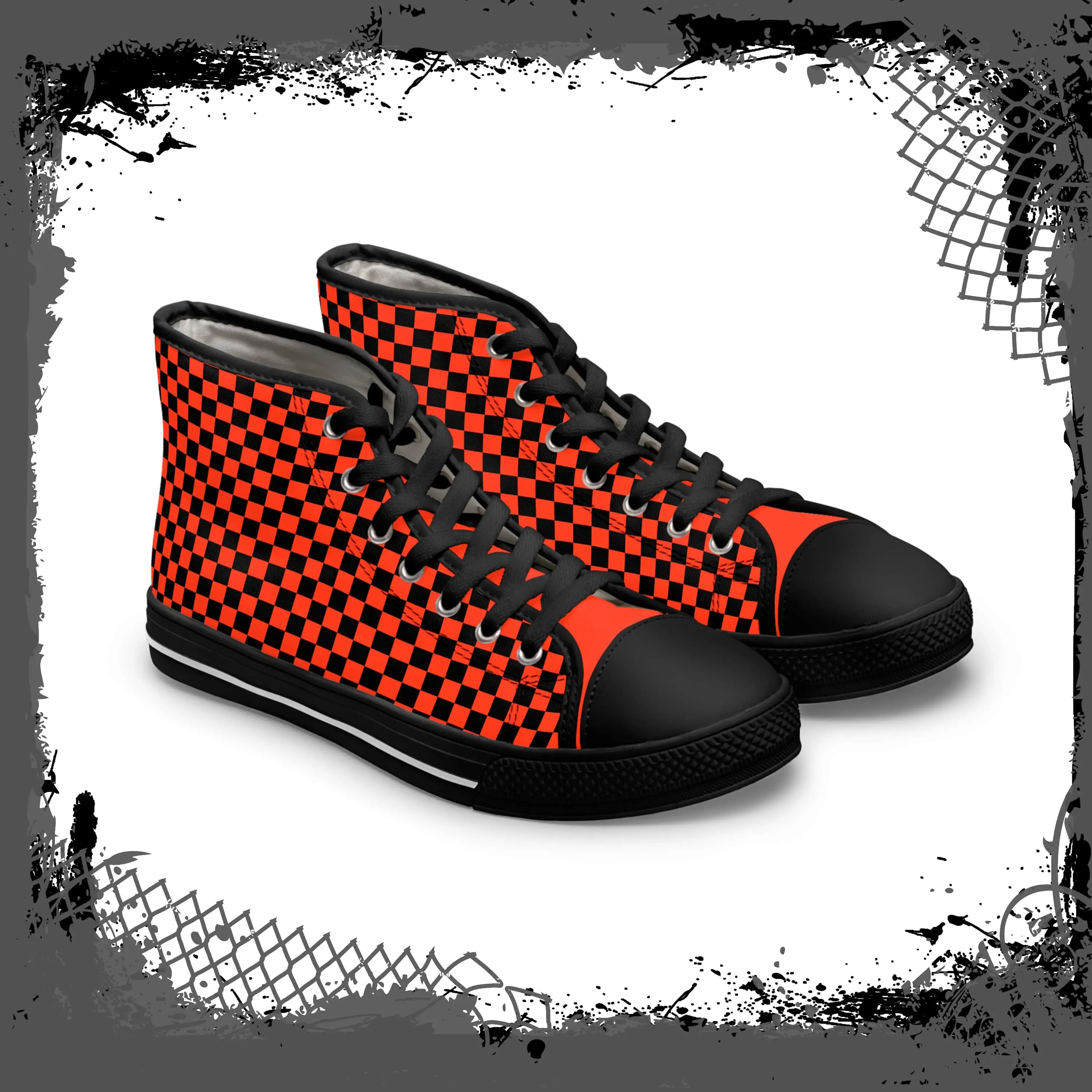 RED Women's Checkered High Tops