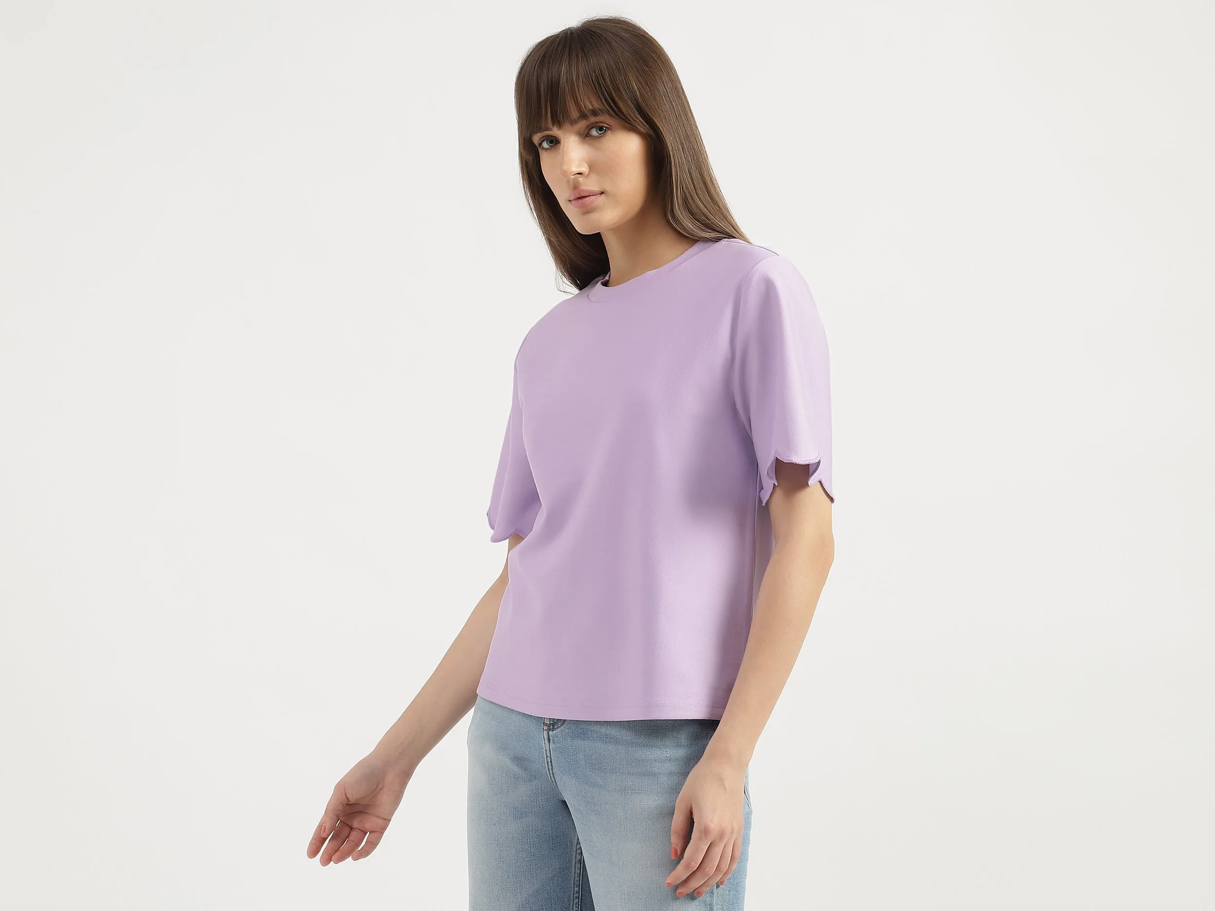 Regular Fit Round Neck Solid T-shirts