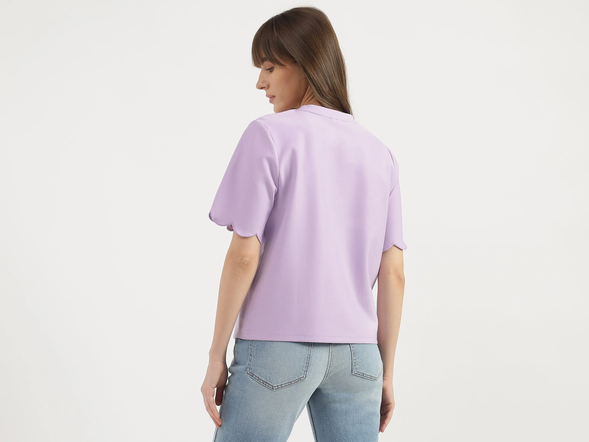 Regular Fit Round Neck Solid T-shirts