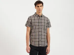 Regular Fit Spread Collar Checkered Shirts