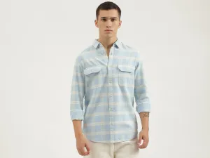 Regular Fit Spread Collar Checkered Shirts