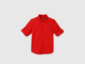Regular Fit Spread Collar Solid Shirts