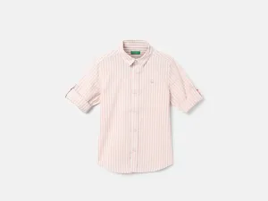 Regular Fit Spread Collar Striped Shirts