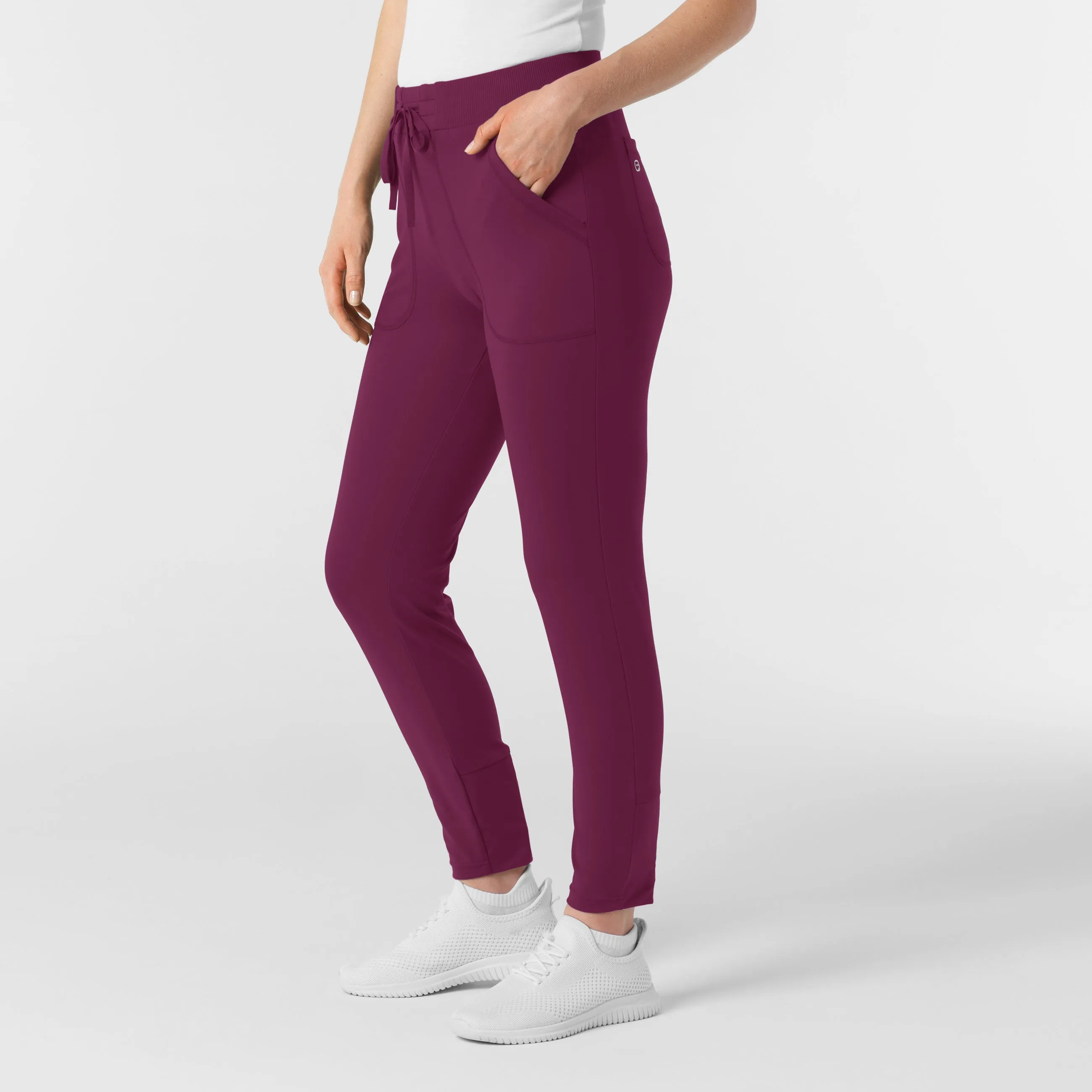 RENEW 5259 Knit Track Scrub Pants Wine