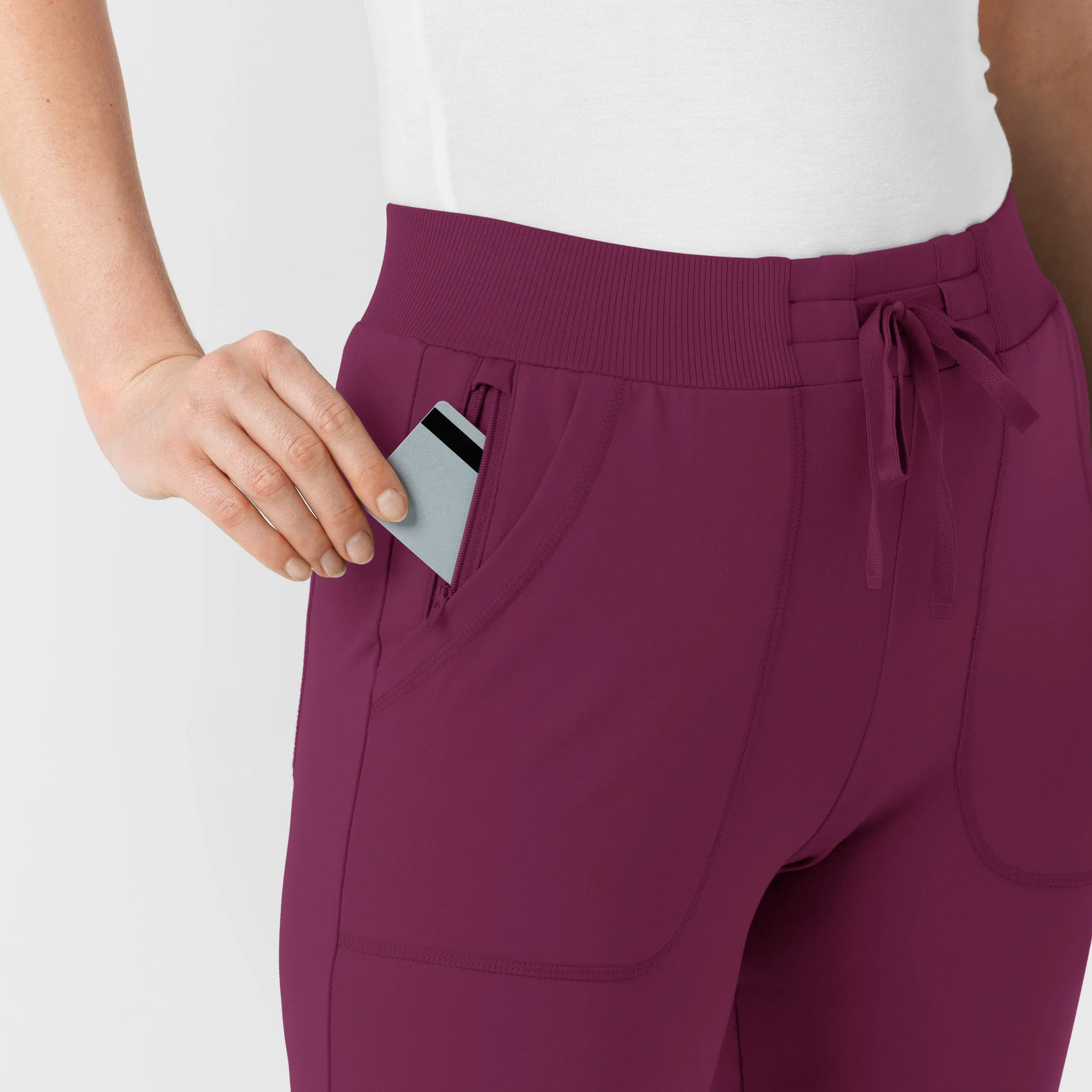RENEW 5259 Knit Track Scrub Pants Wine