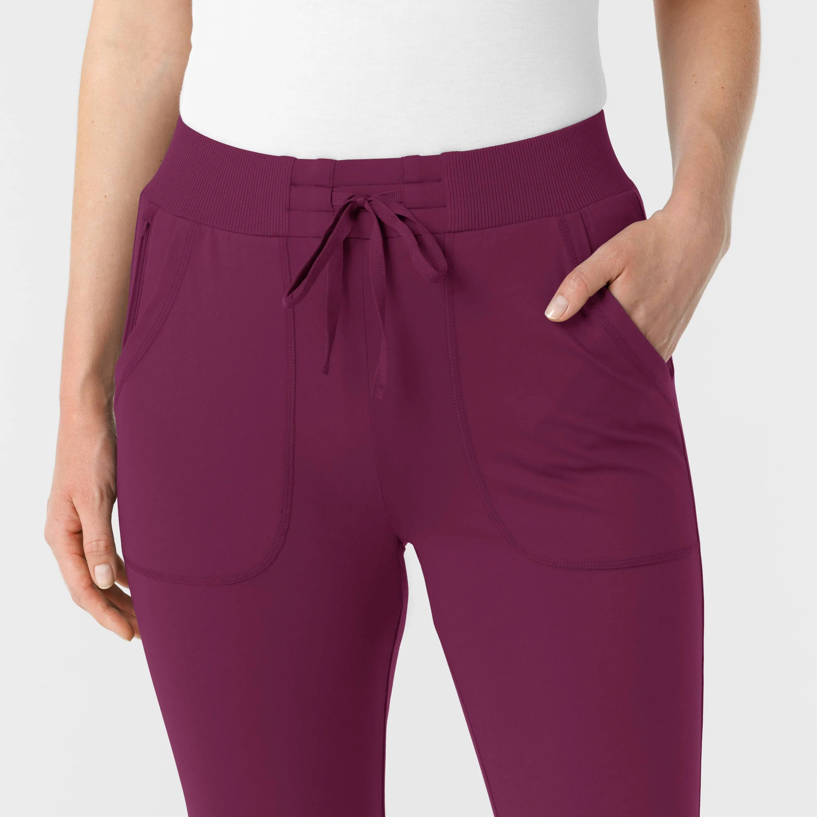 RENEW 5259 Knit Track Scrub Pants Wine