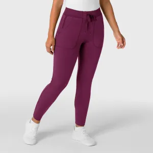 RENEW 5259 Knit Track Scrub Pants Wine