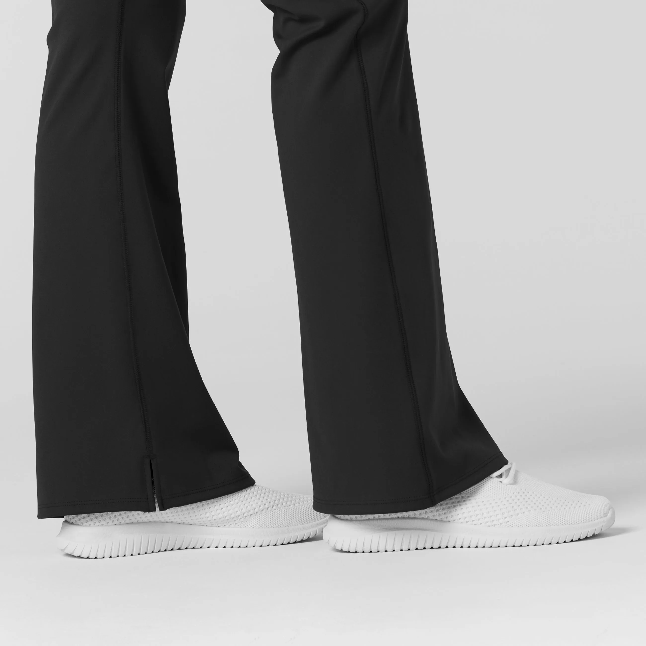 RENEW 5459 Knit Flare Yoga Scrub Pants Black