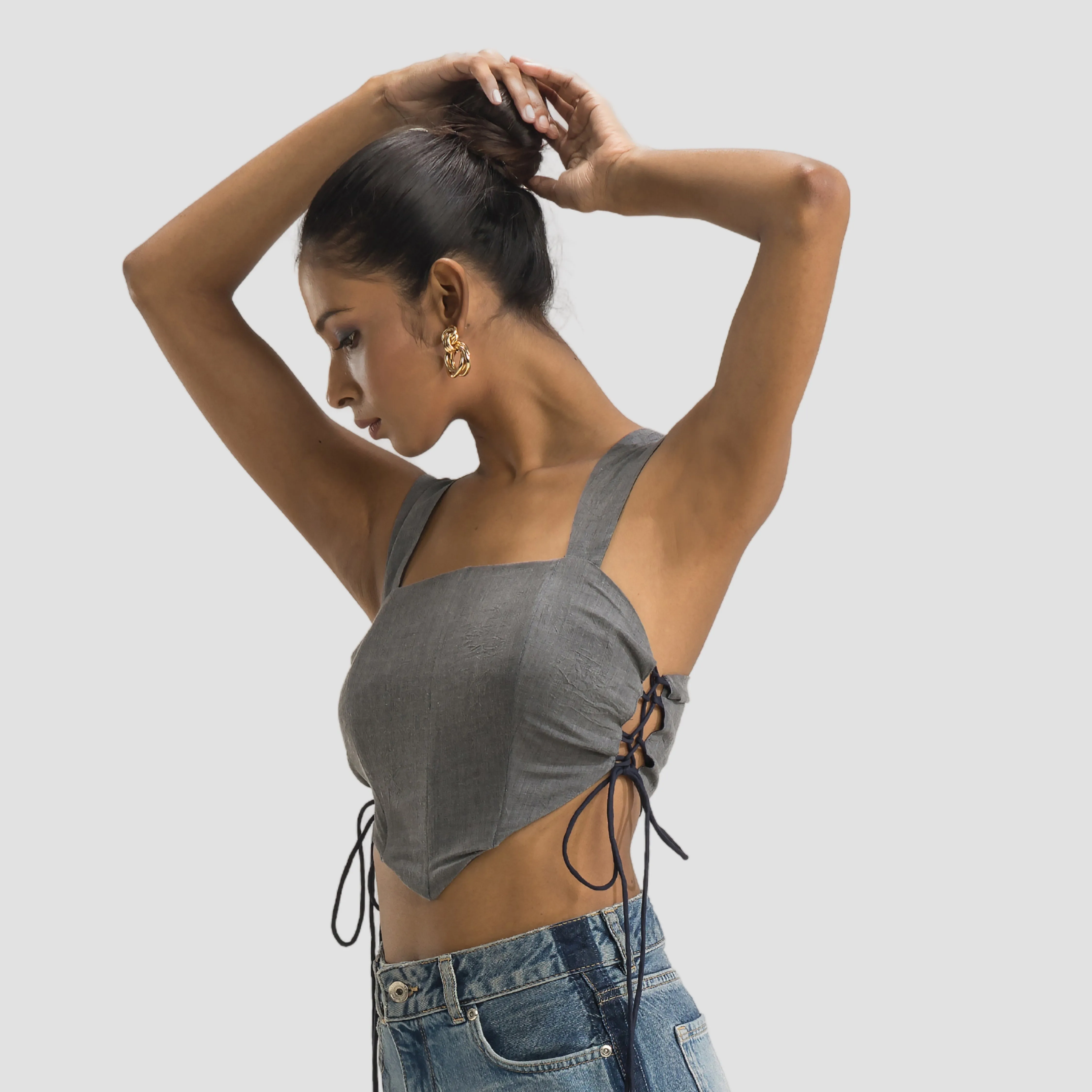 Reversible Graphite Corset