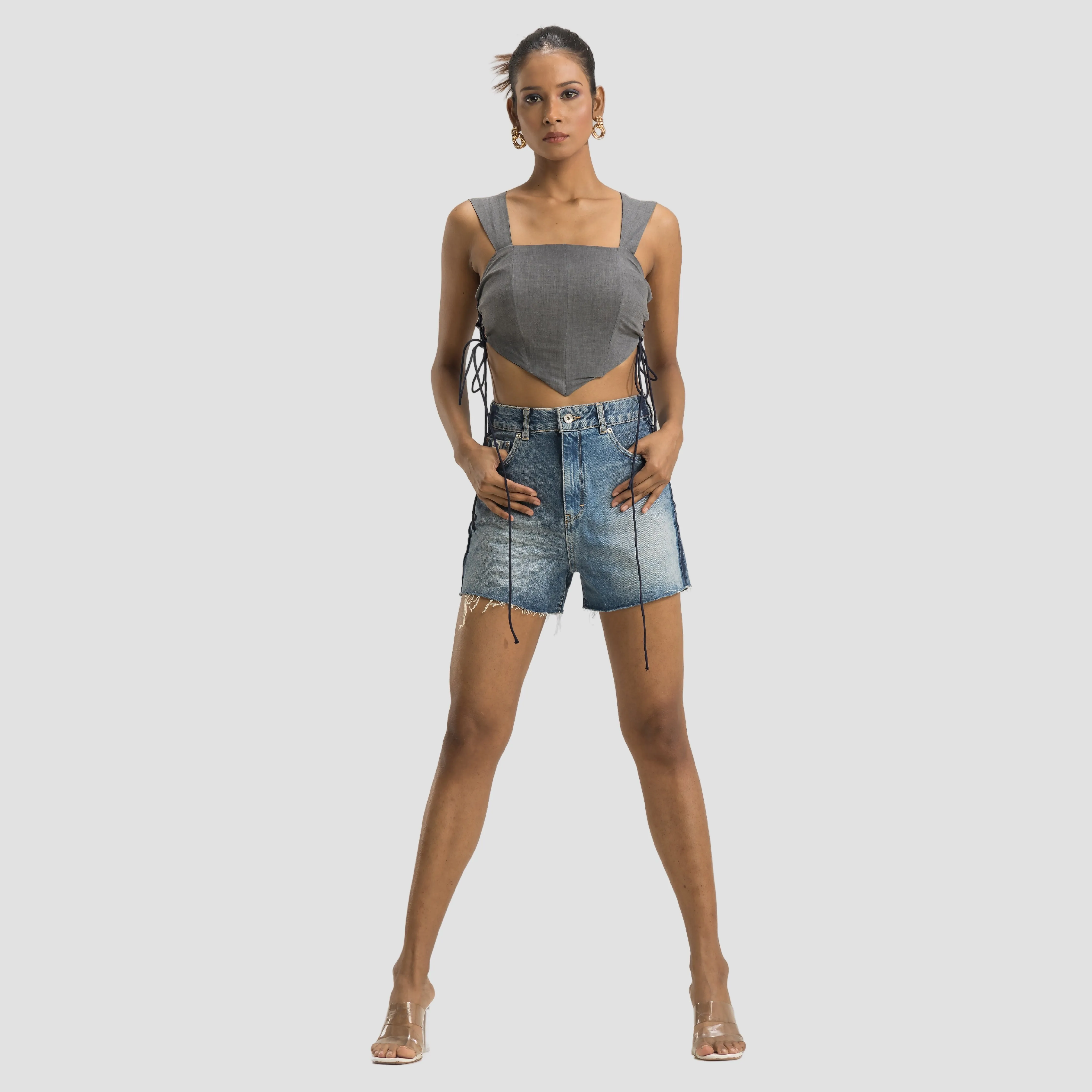 Reversible Graphite Corset