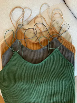 Ribbed Double Strap Bralette