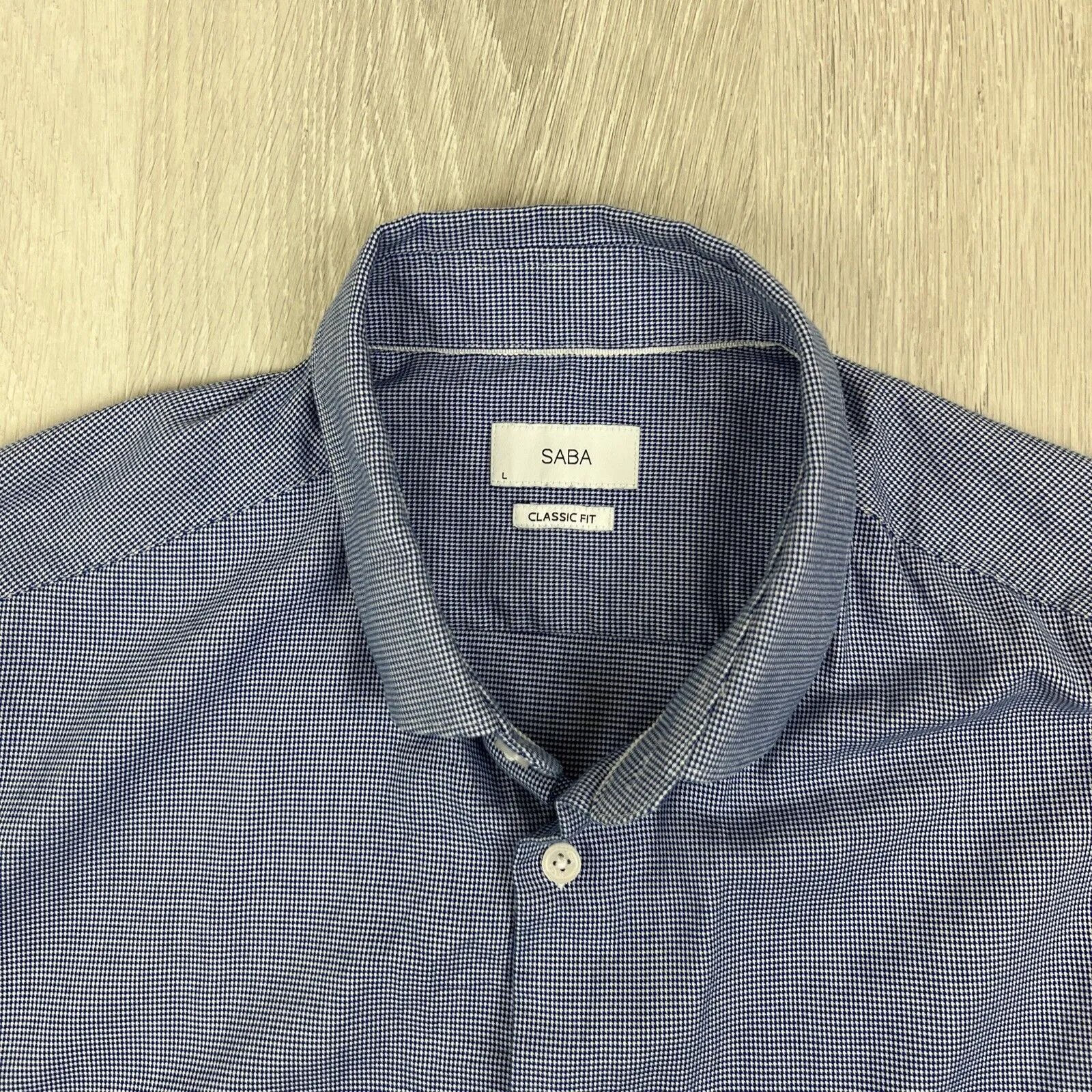 SABA Mens Blue Long Sleeve Button Up Shirt Size Large (2 Shirts)